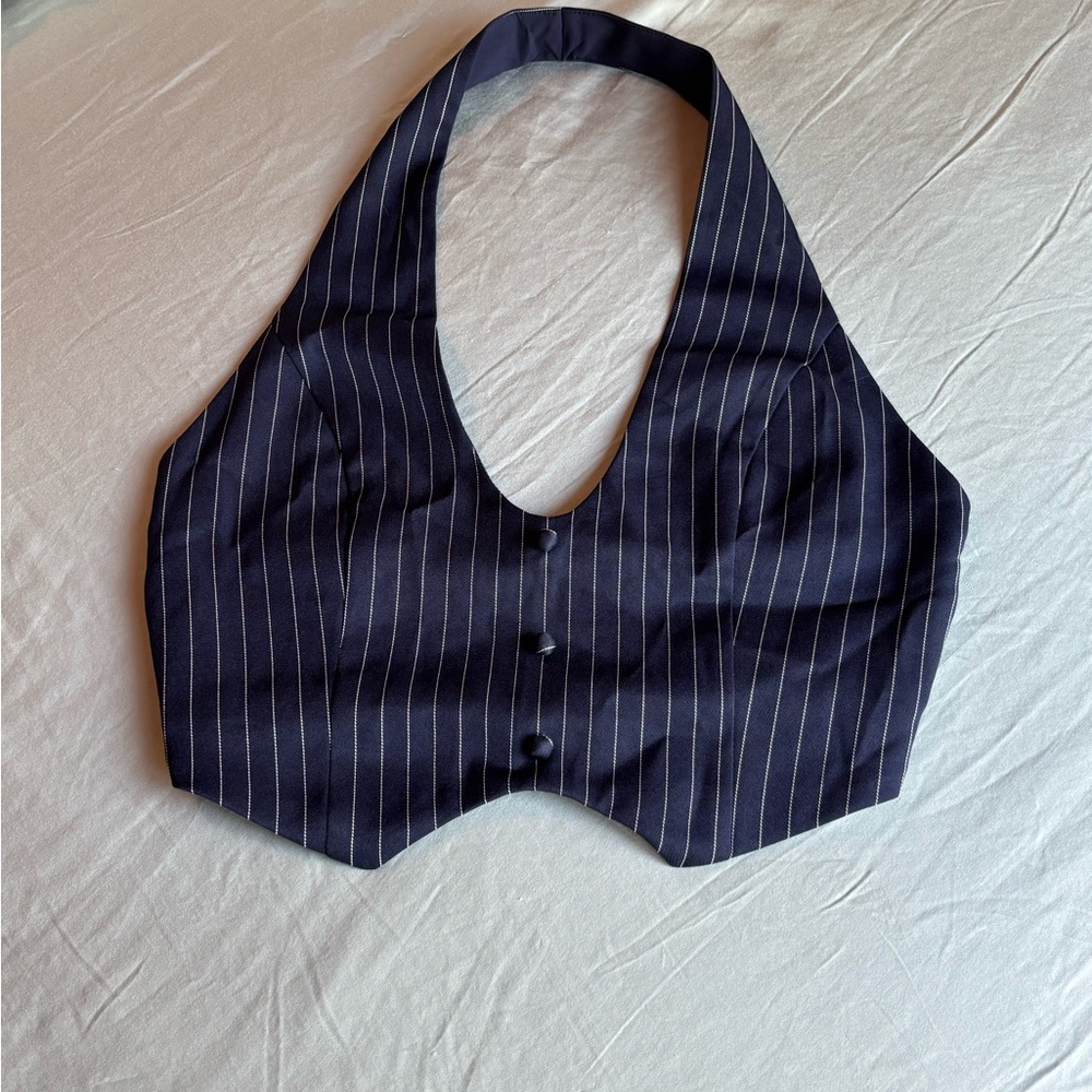 Princess Polly Pinstripe Open Back Halter Top
